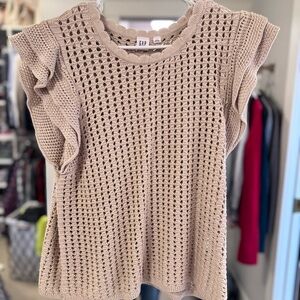 GAP Women's Beige Crochet Blouse never worn